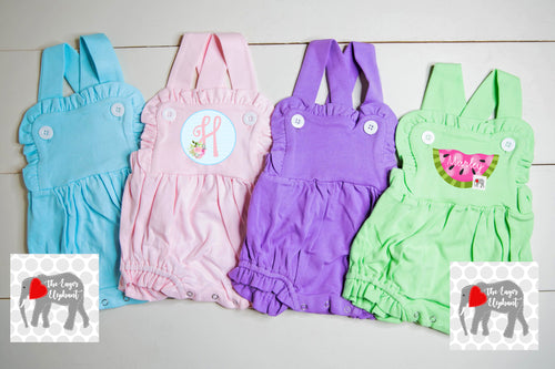 Girls Ruffle Knit Sunsuit Bubble