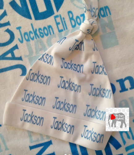 100% Polyester Dye-Pressed Personalized Name Knotted Hat