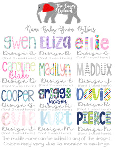 100% Polyester Dye-Pressed Personalized Name Baby Gown