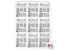 Personalized Name & Monogram Fleece Baby Blanket