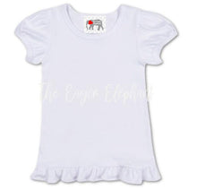 Sublimated White Girls Ruffle Tshirt
