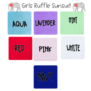 Girls Ruffle Knit Sunsuit Bubble