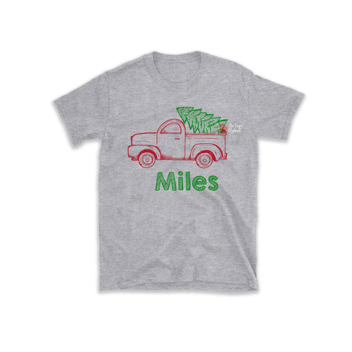 Holiday Truck Sketch Boys Shirt